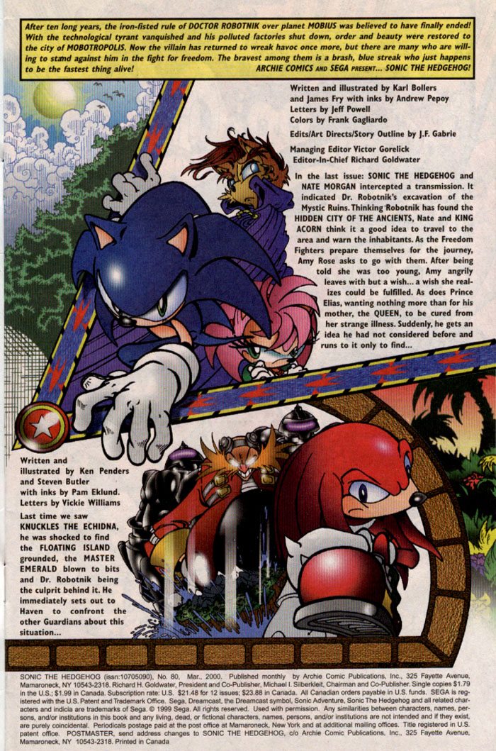 Sonic - Archie Adventure Series March 2000 Page 1